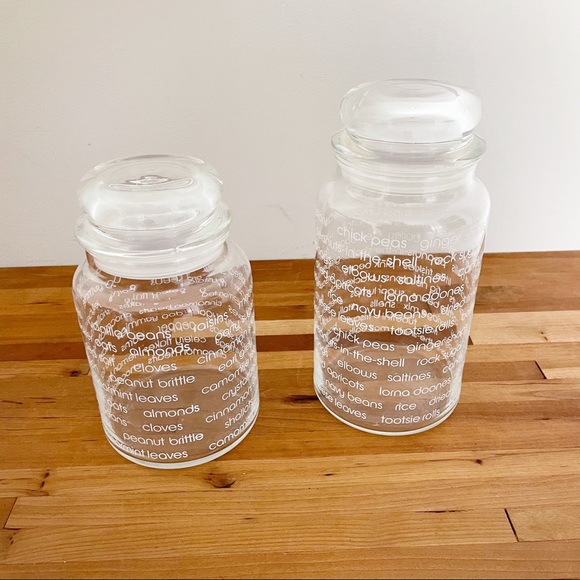 80s Retro Vintage Storage Jars set of 2 - Picture 1 of 14
